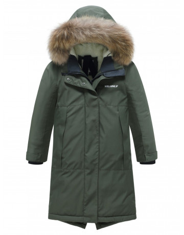 Тёплая парка для девочки с регулируемой посадкой.