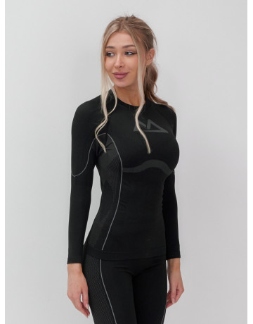 Термо лонгслив премиум-класса для осени и зимы, с эластаном, элегантный и современный, для спорта и отдыха.