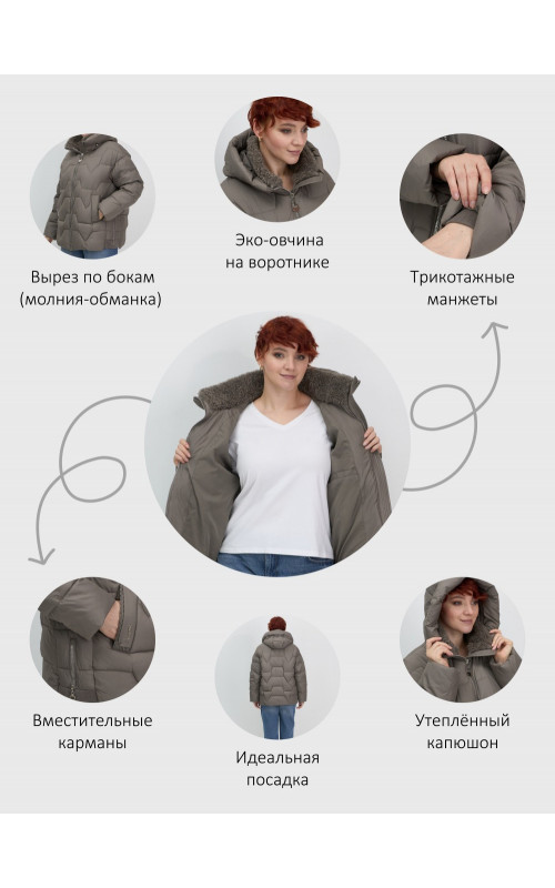 Пуховик для женщин с искусственной овчиной: стиль и тепло зимой