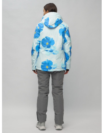 Женский горнолыжный комплект: куртка с цветочным принтом и брюки со съёмными бретелями