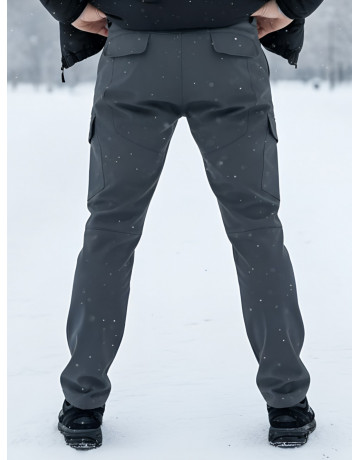 Мужские зимние брюки темно-серые для активного отдыха