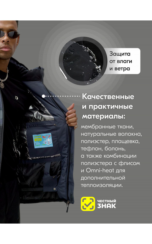 Зимний горнолыжный костюм для мужчин.