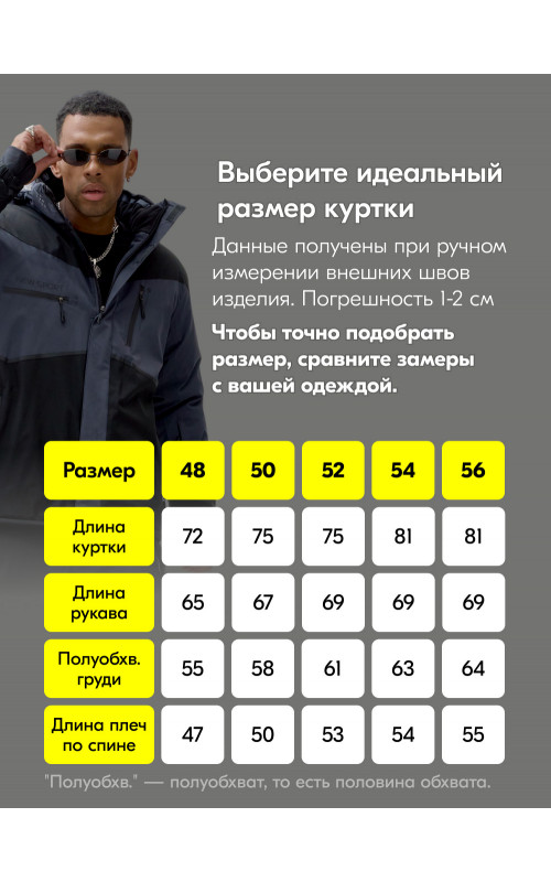 Зимний горнолыжный костюм для мужчин.