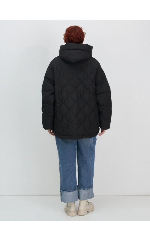 Женская утеплённая куртка с капюшоном для осени и зимы, свободный покрой