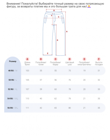 Мужские туристические брюки с флисовой подкладкой тёмно-синего цвета