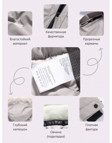 Тёплая детская парка с регулируемой посадкой.