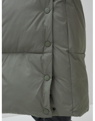 Длинный зимний пуховик с капюшоном для женщин