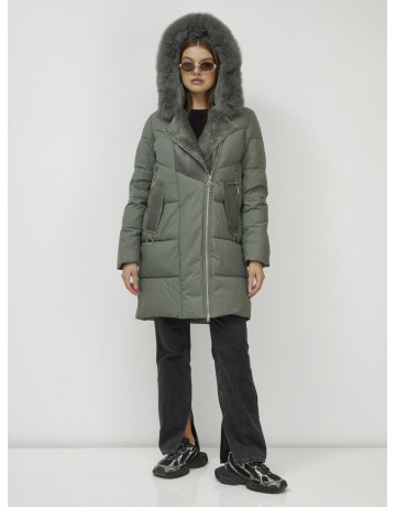 Зимняя куртка премиум-класса с мехом енота и кролика для женщин