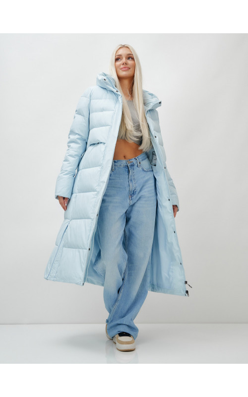 Тёплый длинный пуховик для молодёжи