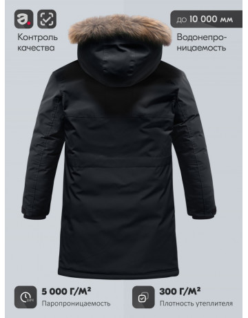 Мужская зимняя парка с мехом енота для холодной погоды