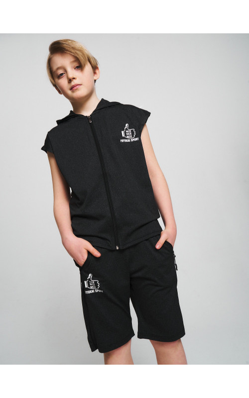 Летний спортивный костюм для мальчика с капюшоном