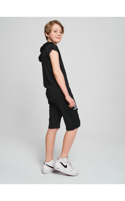 Летний спортивный костюм для мальчика с капюшоном