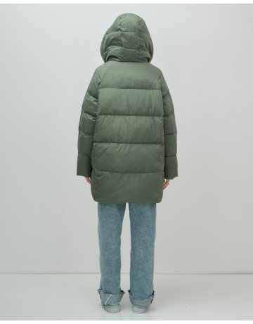 Женская зимняя куртка с капюшоном, размер 48–56.