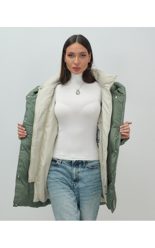 Женская зимняя куртка с капюшоном, размер 48–56.