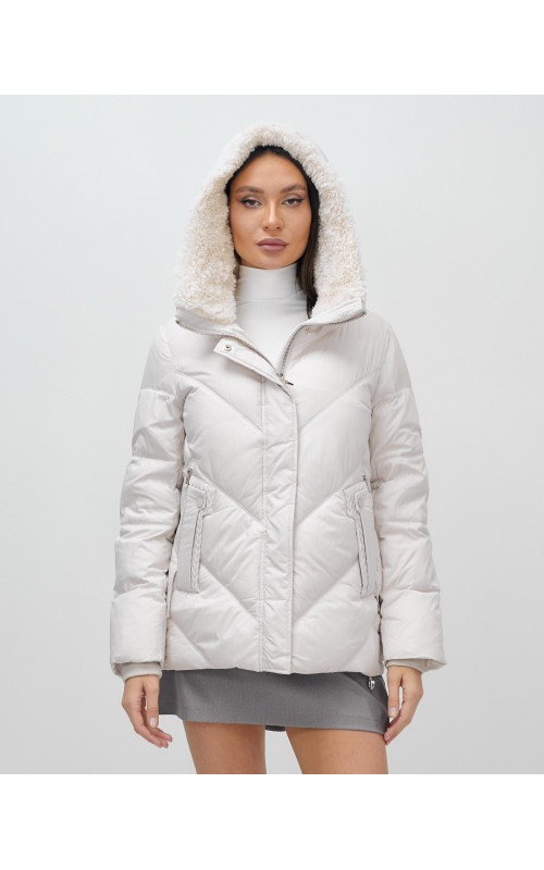 Женский зимний пуховик «Модный» с мехом.