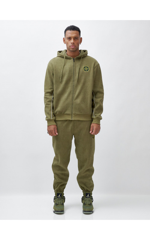 Утеплённый демисезонный костюм для мужчин свободного кроя.