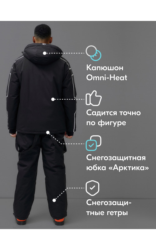 Мужской горнолыжный костюм для комфорта и защиты на склоне