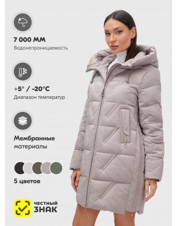 Зимняя женская куртка с капюшоном для холодной погоды.