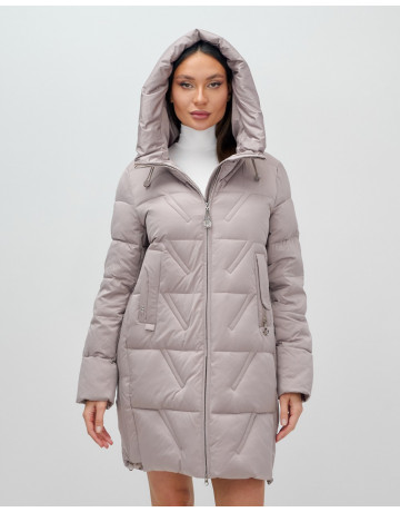 Зимняя женская куртка с капюшоном для холодной погоды.