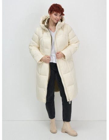 Длинный пуховик для женщин с капюшоном.