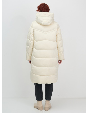 Длинный пуховик для женщин с капюшоном.