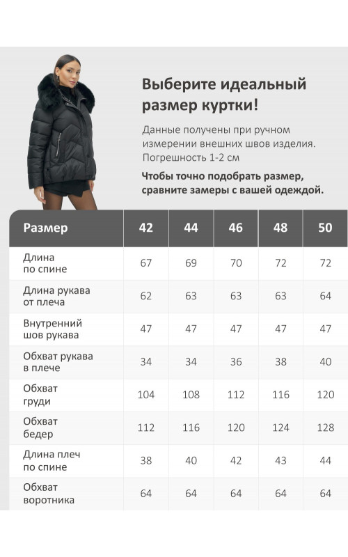 Пуховик для леди с защитой от влаги, песцовым мехом, чёрный.