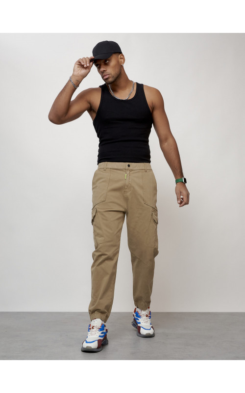 Мужские брюки карго зауженного кроя.