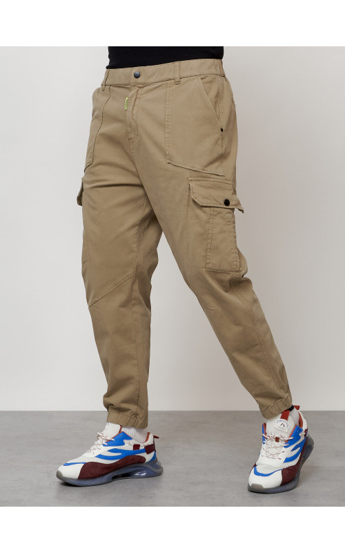 Мужские брюки карго зауженного кроя.