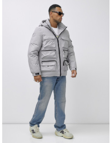 Мужская зимняя куртка большого размера с регулируемым капюшоном