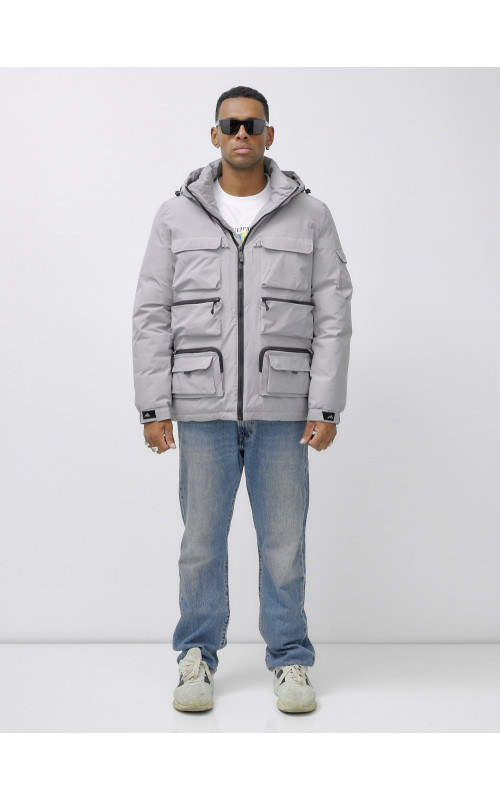 Мужская зимняя куртка большого размера с регулируемым капюшоном