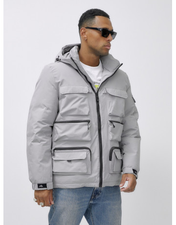 Мужская зимняя куртка большого размера с регулируемым капюшоном