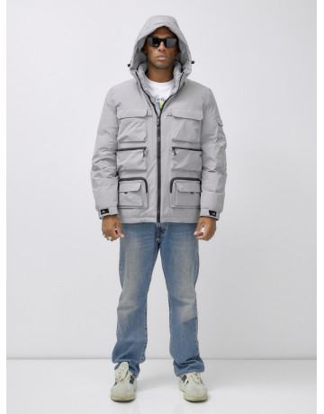 Мужская зимняя куртка большого размера с регулируемым капюшоном