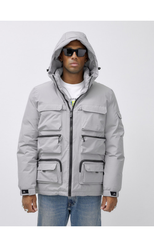 Мужская зимняя куртка большого размера с регулируемым капюшоном