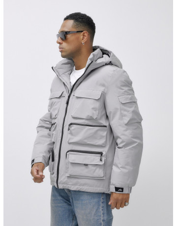 Мужская зимняя куртка большого размера с регулируемым капюшоном