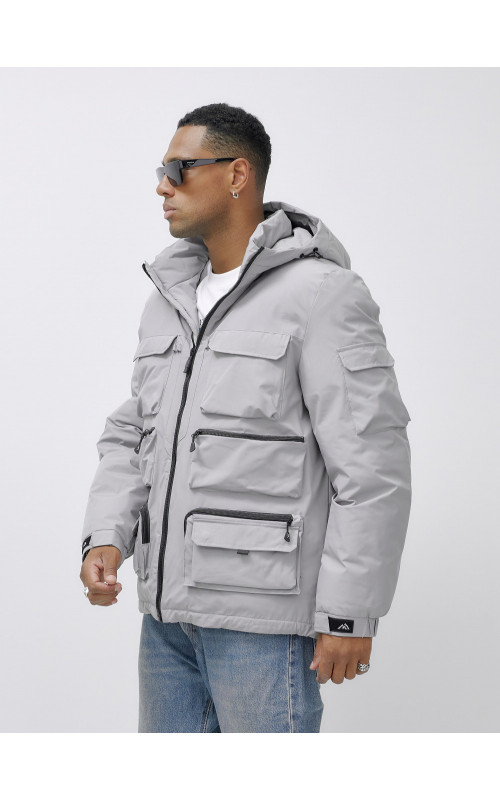 Мужская зимняя куртка большого размера с регулируемым капюшоном