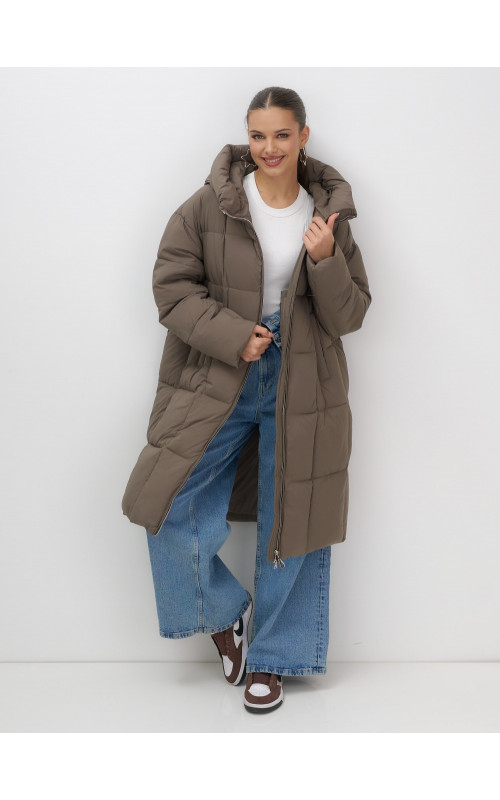 Длинный зимний пуховик для женщин