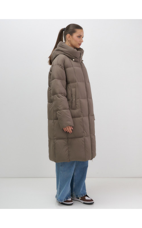 Длинный зимний пуховик для женщин