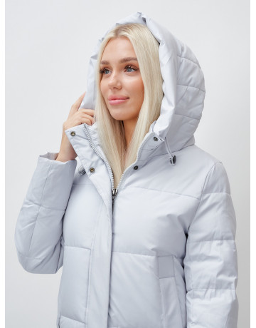 Длинный зимний пуховик с капюшоном для женщин