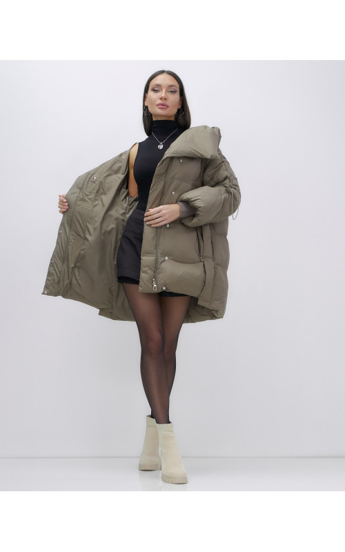 Зимний женский пуховик с капюшоном для холодного сезона.