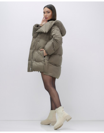 Зимний женский пуховик с капюшоном для холодного сезона.