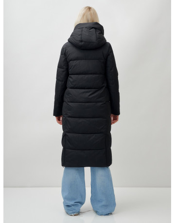 Длинный зимний пуховик с капюшоном для женщин