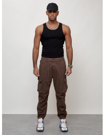 Мужские брюки карго зауженного кроя.