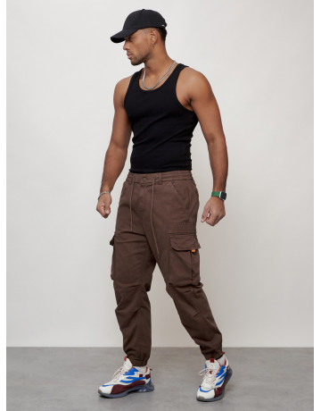 Мужские брюки карго зауженного кроя.