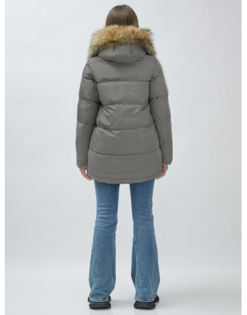 Женская зимняя куртка премиум-класса с мехом енота.