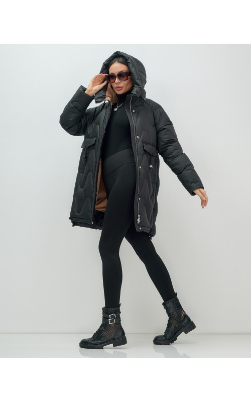 Женский зимний пуховик «Модный», для холодной погоды