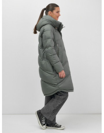 Длинный зимний пуховик для женщин с капюшоном