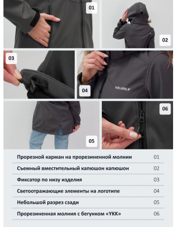 Женская парка для активных прогулок.