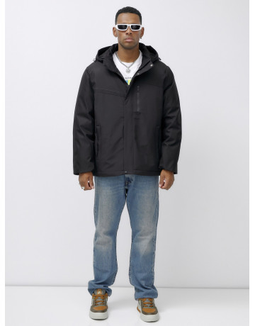 Зимняя мужская куртка большого размера с капюшоном