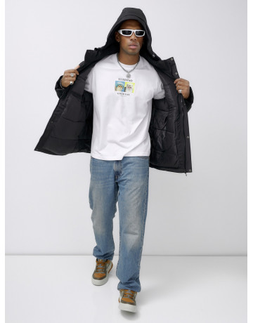 Зимняя мужская куртка большого размера с капюшоном