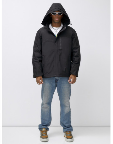 Зимняя мужская куртка большого размера с капюшоном